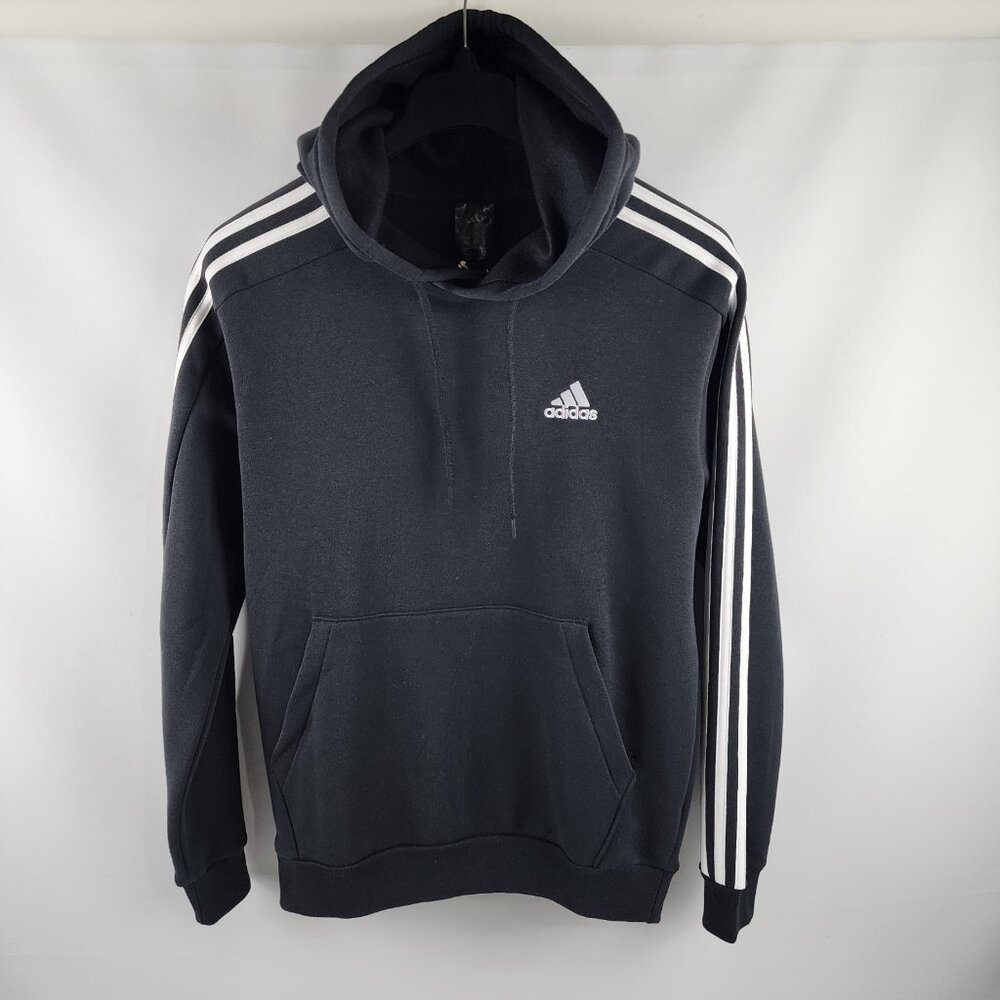 adidas Jacket Mens Small Black Essentials Warm Up 3 Stripes Track Jacket NWT